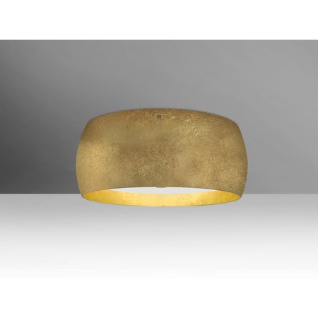 BESA LIGHTING Pogo Ceiling, Gold/Inner Gold Foil, Satin Nickel, 3x60W Incandescent 1KM-POGOGG-SN
